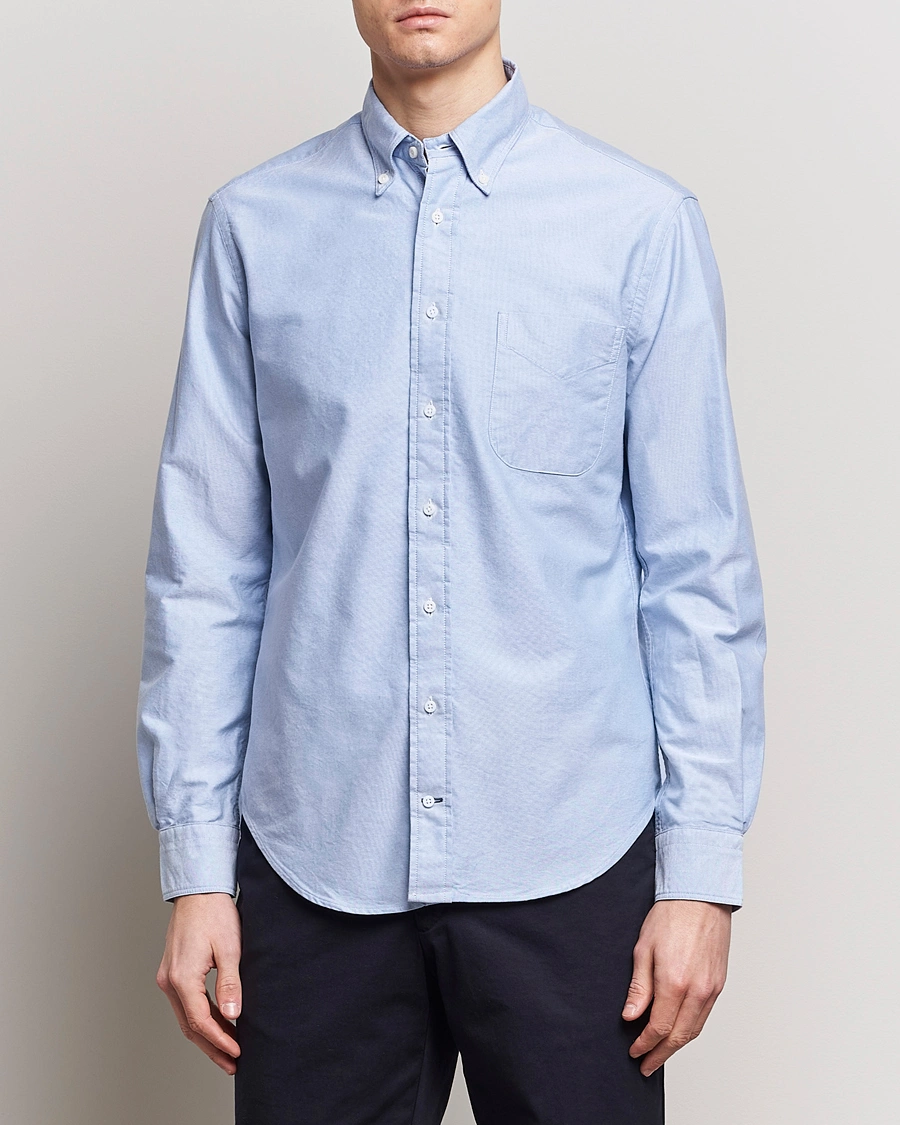 Men |  | Gitman Vintage | Button Down Oxford Shirt Light Blue