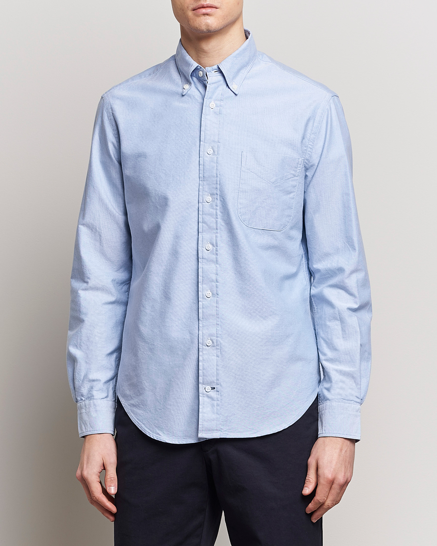 Herre | Tøj | Gitman Vintage | Button Down Oxford Shirt Light Blue