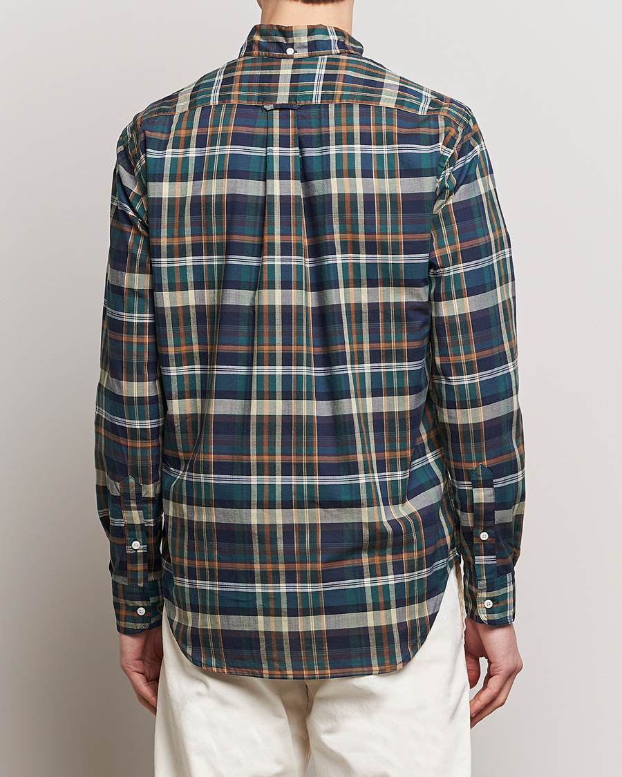 Herre | Skjorter | Gitman Vintage | Button Down Madras Shirt Green Check