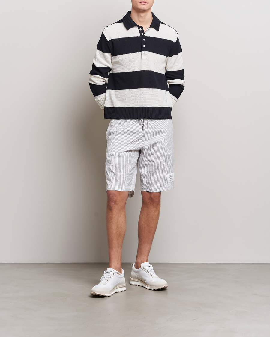 Herre | Trøjer | Thom Browne | Long Sleeve Rugby White/Navy