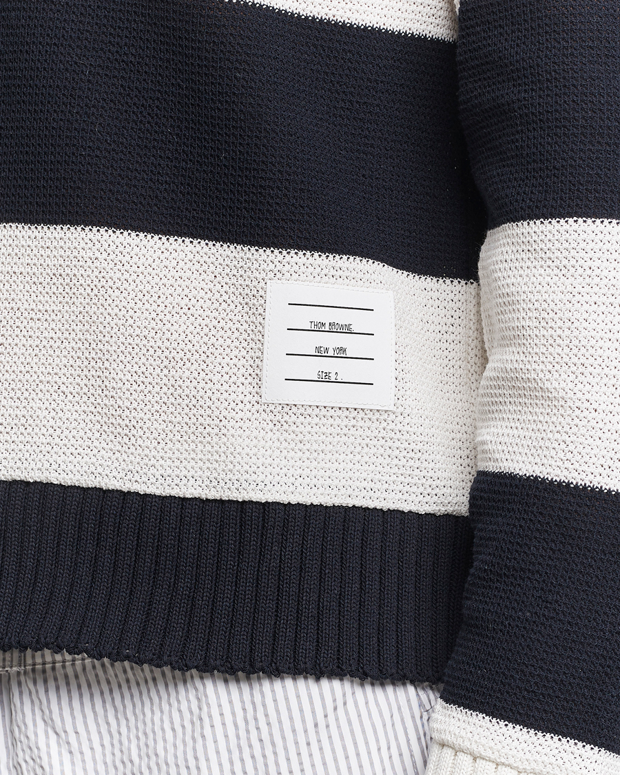Herre | Trøjer | Thom Browne | Long Sleeve Rugby White/Navy
