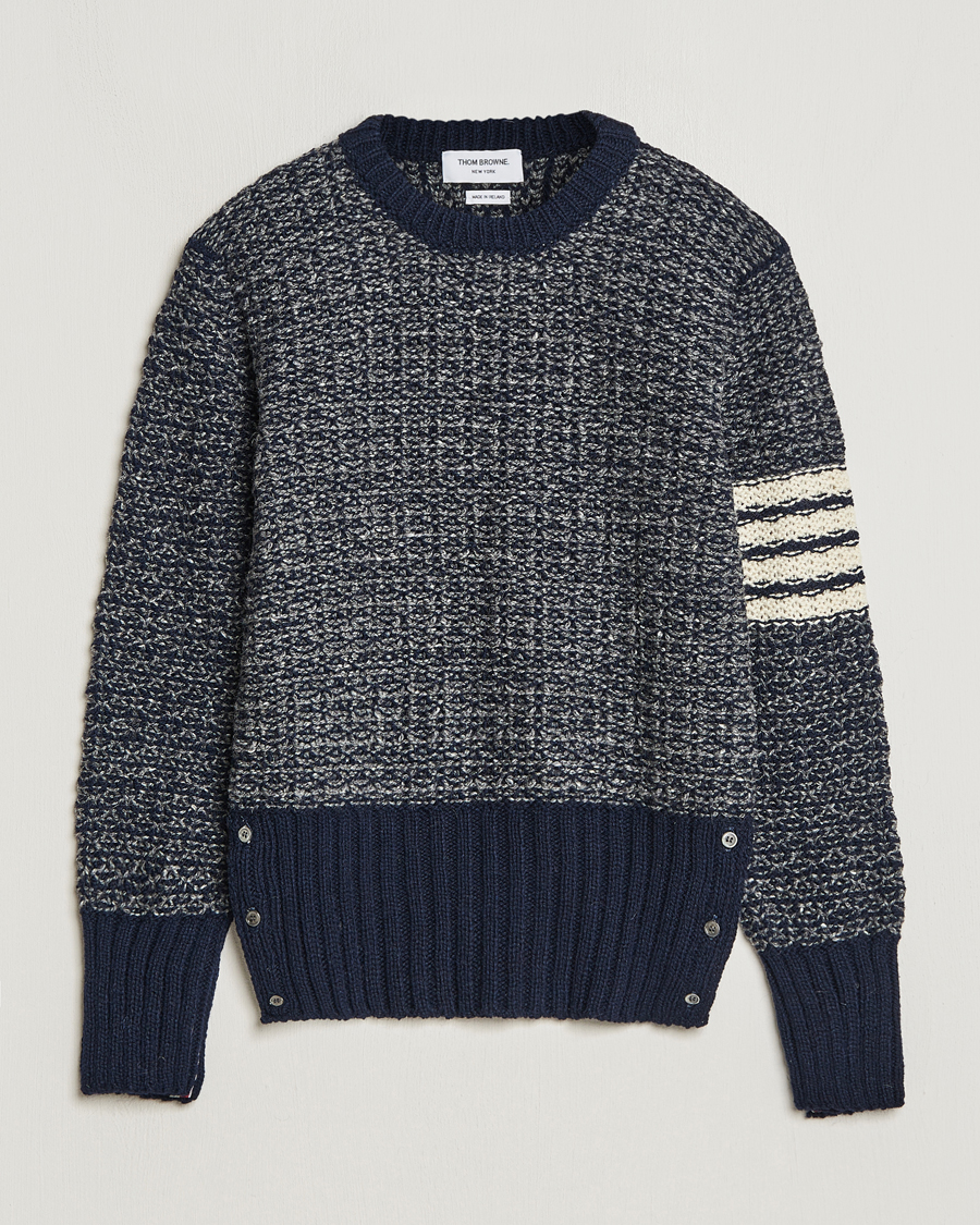 Herre | Trøjer | Thom Browne | 4-Bar Donegal Sweater Navy