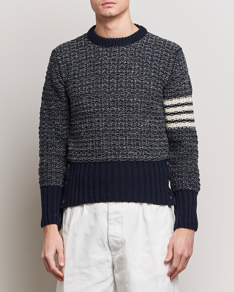 Herre | Udsalg | Thom Browne | 4-Bar Donegal Sweater Navy