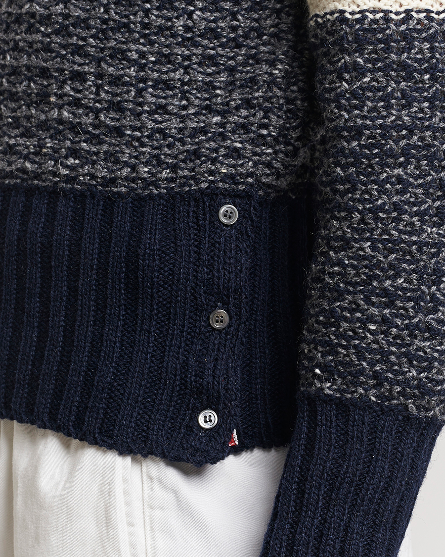 Herre | Trøjer | Thom Browne | 4-Bar Donegal Sweater Navy