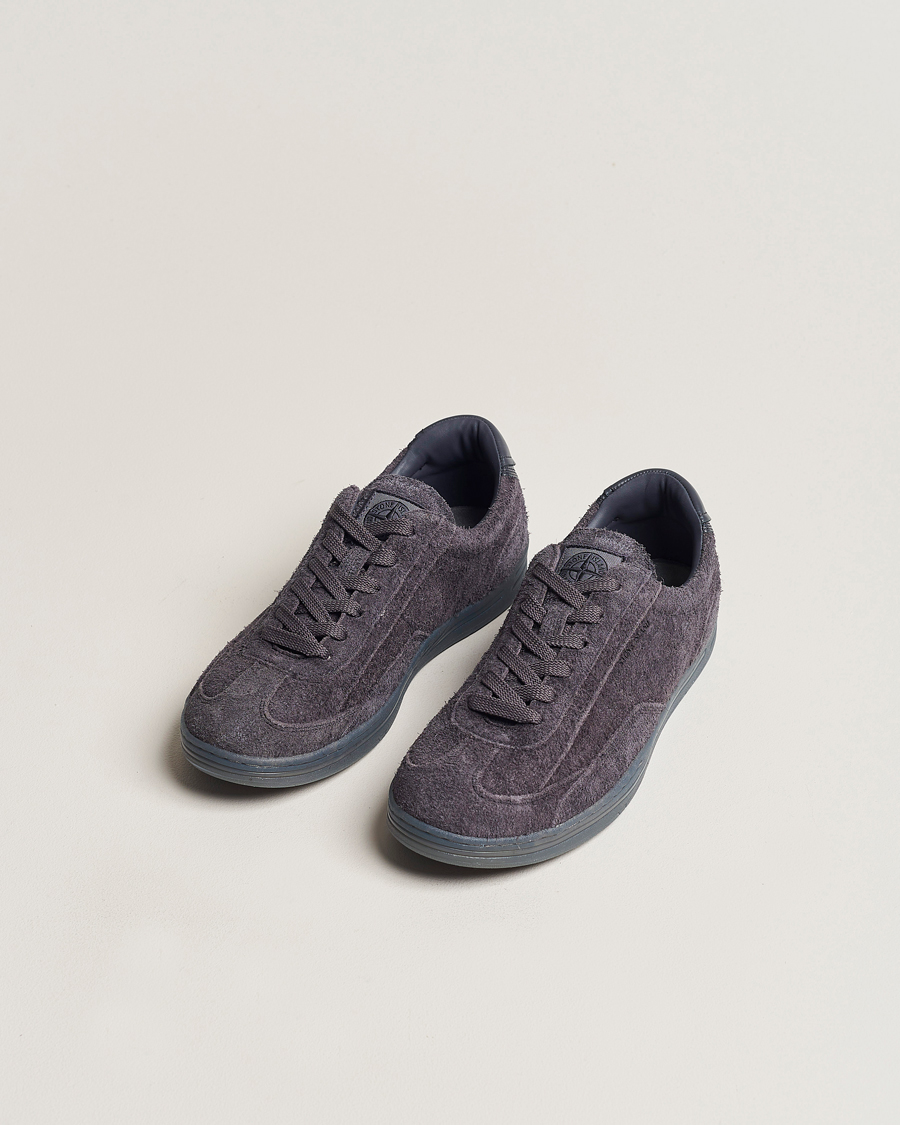 Herre | Stone Island S0101 Suede Sneakers Blue Grey | Stone Island | S0101 Suede Sneakers Blue Grey