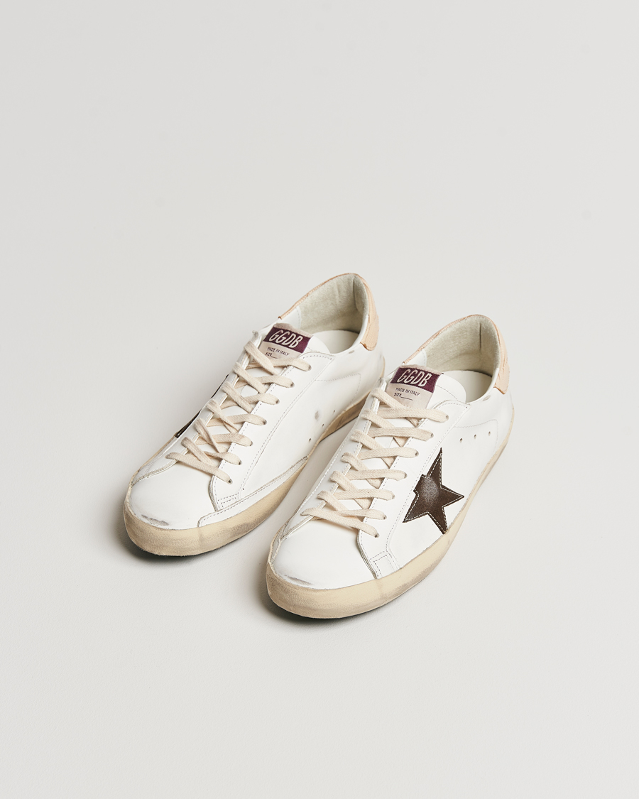 Herre | Golden Goose Deluxe Brand Super-Star Sneaker White/Brown | Golden Goose | Deluxe Brand Super-Star Sneaker White/Brown