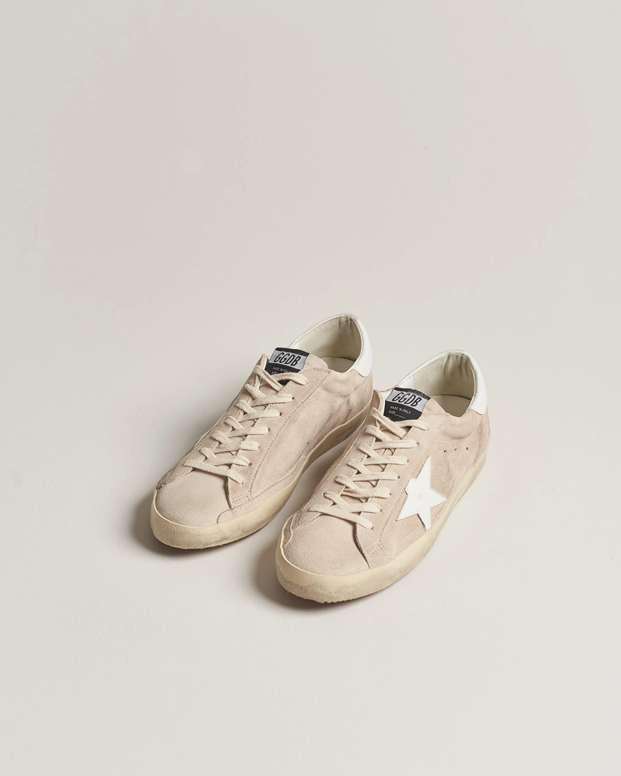 Herre | Golden Goose Deluxe Brand Super-Star Sneaker Beige/White | Golden Goose | Deluxe Brand Super-Star Sneaker Beige/White