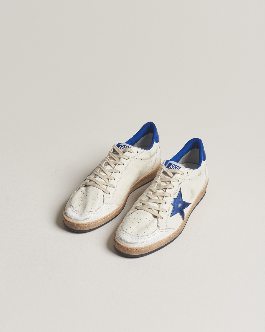 Herre | Golden Goose Ball Star Sneakers White/Blue | Golden Goose | Ball Star Sneakers White/Blue