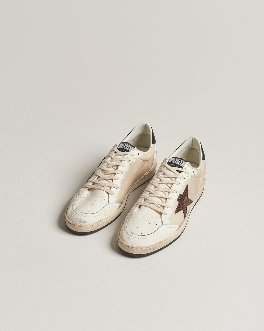 Herre | Afdelinger | Golden Goose | Deluxe Brand Ball Star Sneakers Beige/Burgundy