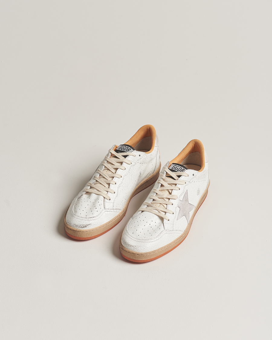 Herre | Hvide sneakers | Golden Goose | Deluxe Brand Ball Star Sneakers White/Orange