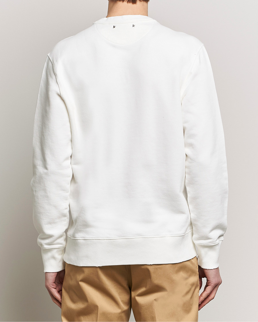 Herre | Trøjer | Golden Goose | Deluxe Brand Distressed Jersey Sweatshirt Vintage White