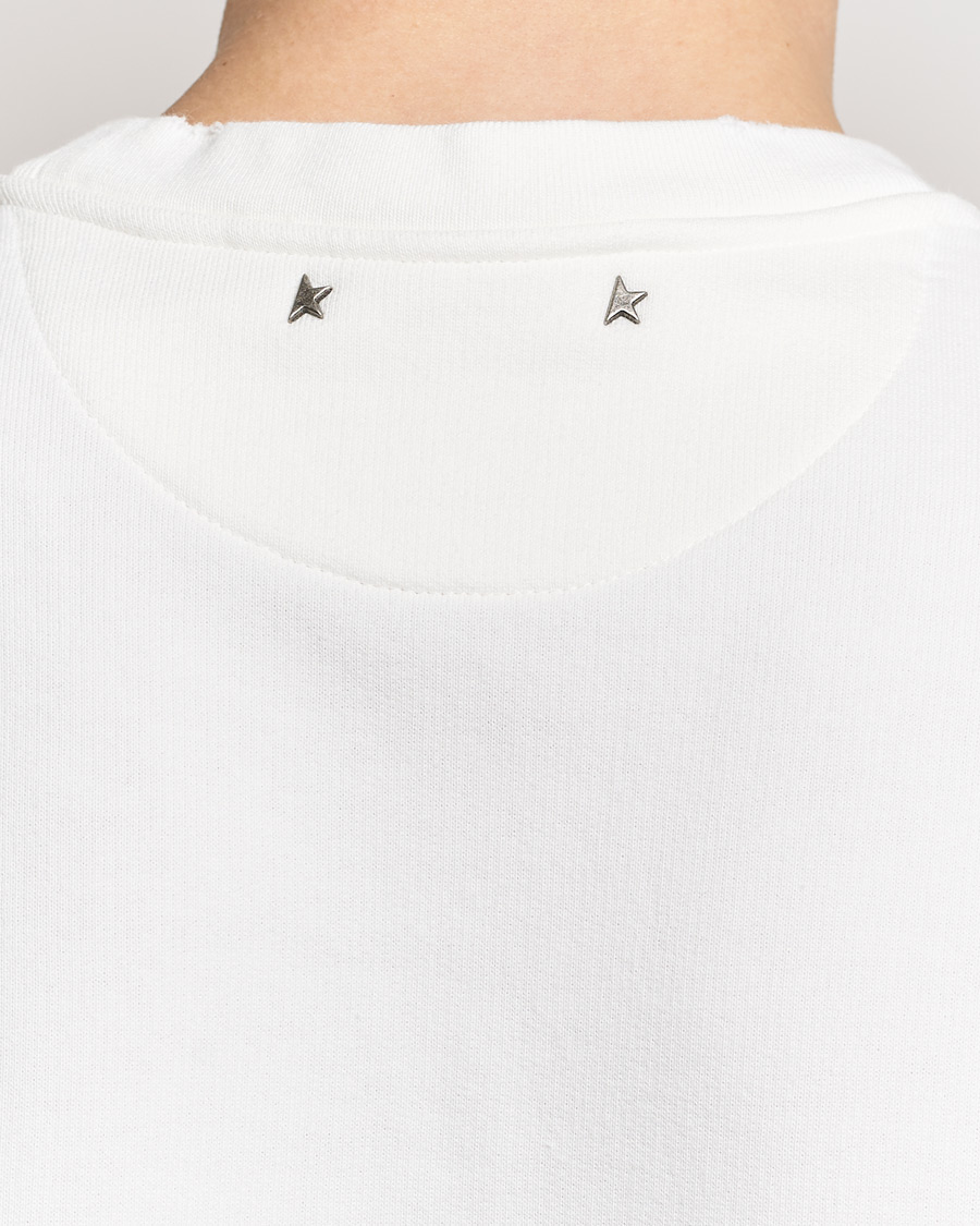 Herre | Trøjer | Golden Goose | Deluxe Brand Distressed Jersey Sweatshirt Vintage White