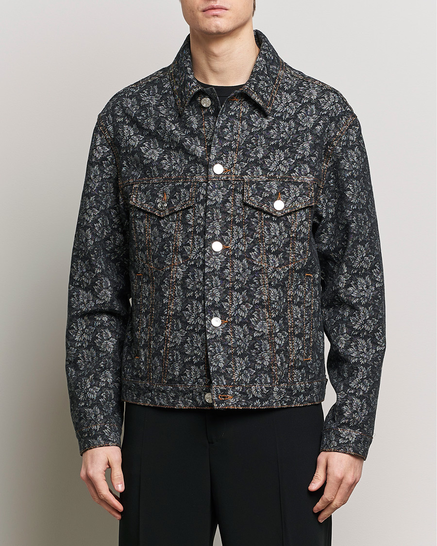 Herre | Denimjakker | Etro | Jacquard Denim Jacket Dark Blue