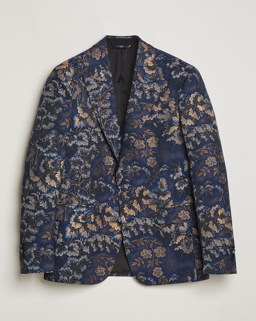 Herre | Blazere & jakker | Etro | Floral Jacquard Evening Jacket Navy