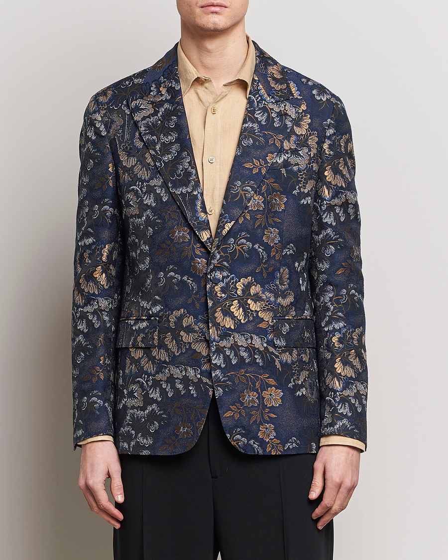Herre | Blazere & jakker | Etro | Floral Jacquard Evening Jacket Navy