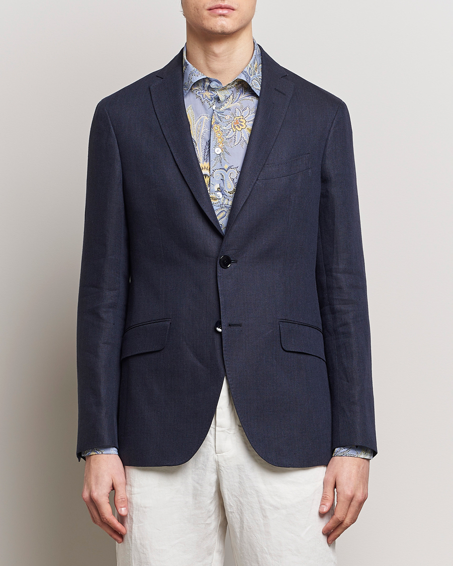 Herre | Blazere & jakker | Etro | Linen Blazer Navy