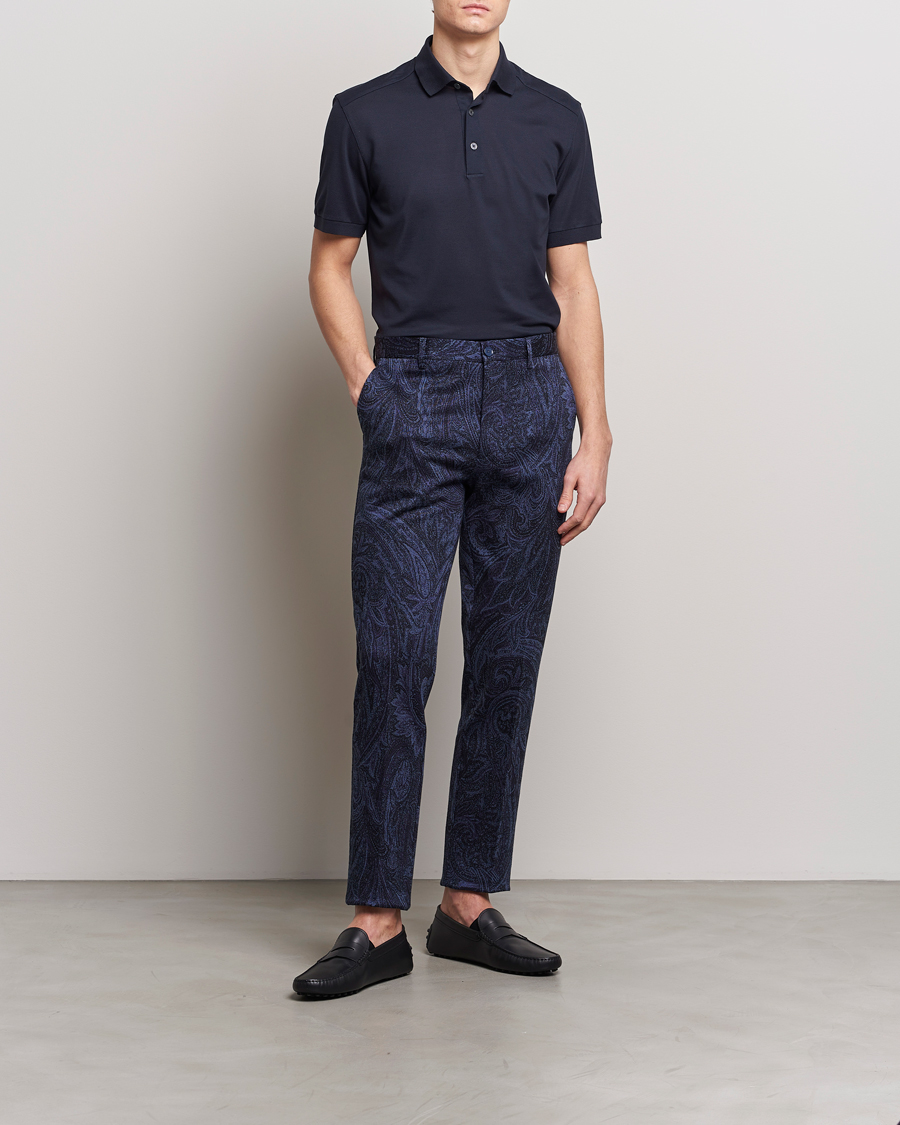 Herre | Bukser | Etro | Tonal Paisley Trousers Navy