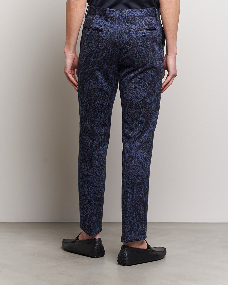 Herre | Bukser | Etro | Tonal Paisley Trousers Navy