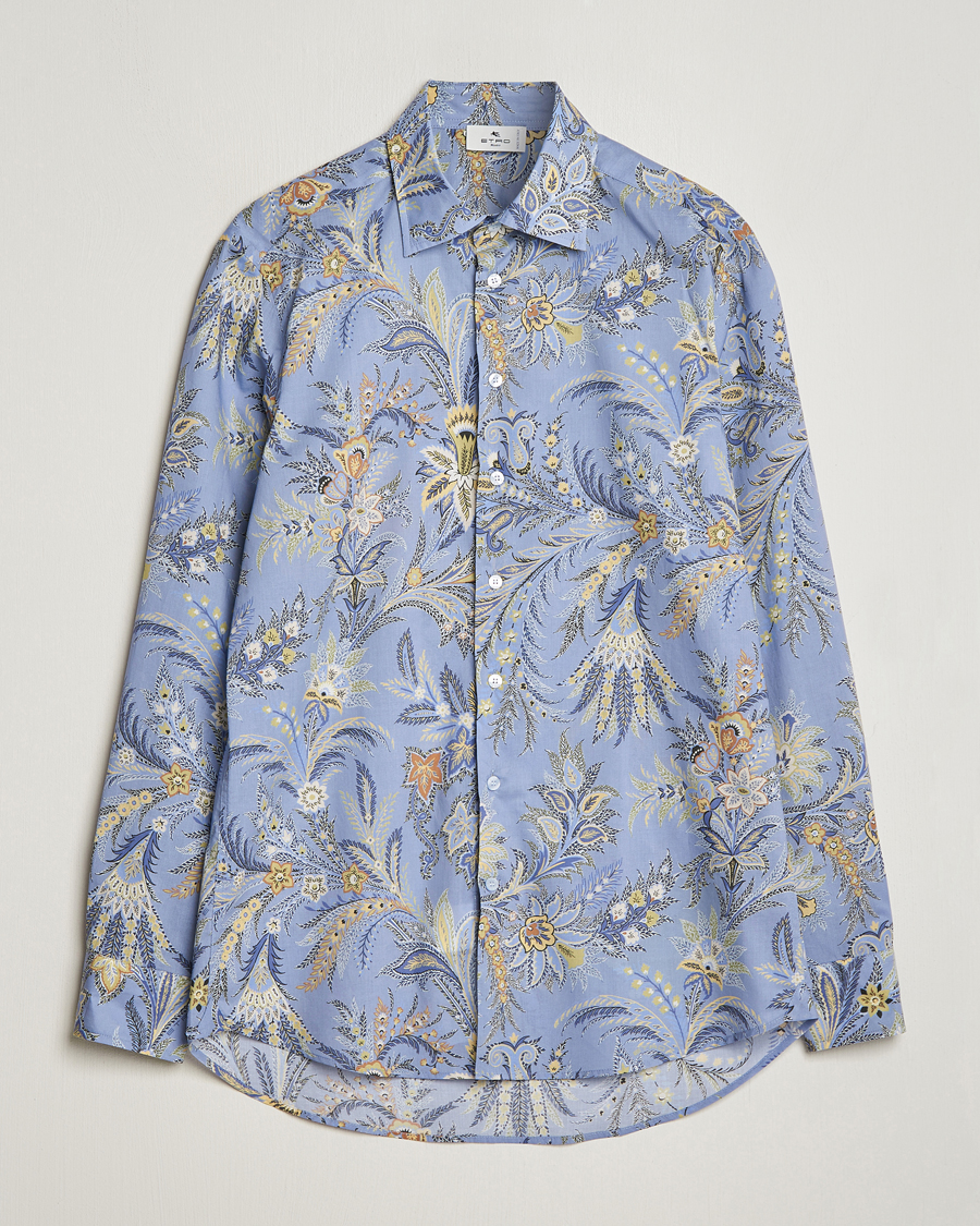 Herre | Skjorter | Etro | Slim Fit Floral Print Shirt Azzurro