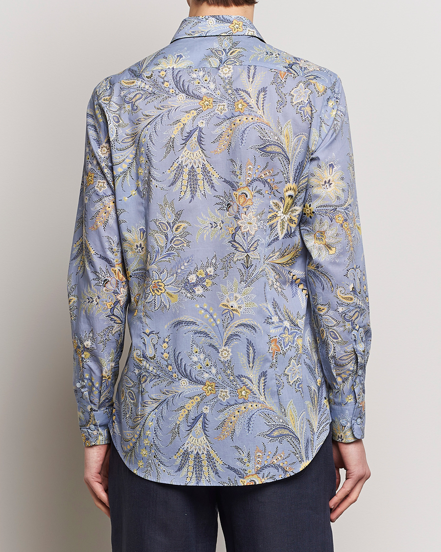 Herre | Skjorter | Etro | Slim Fit Floral Print Shirt Azzurro