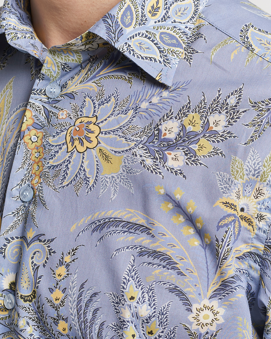Herre | Skjorter | Etro | Slim Fit Floral Print Shirt Azzurro
