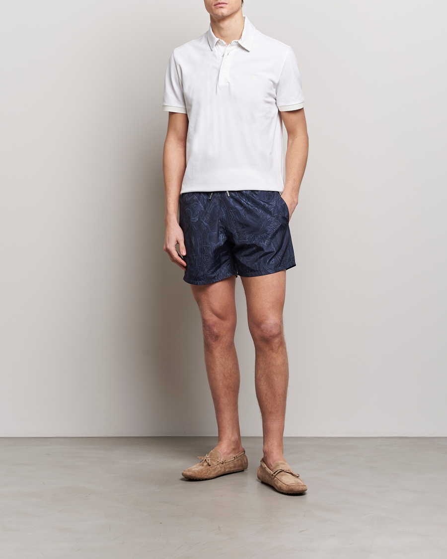 Herre | Polotrøjer | Etro | Contrast Paisley Polo White