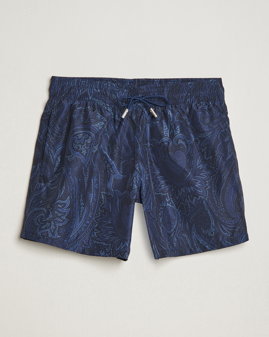 Herre | Badebukser | Etro | Tonal Paisley Swim Shorts Blue
