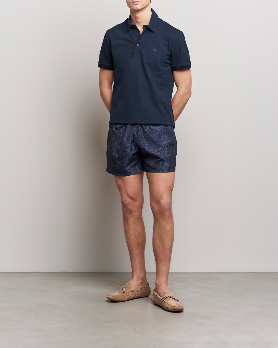 Herre | Badebukser | Etro | Tonal Paisley Swim Shorts Blue