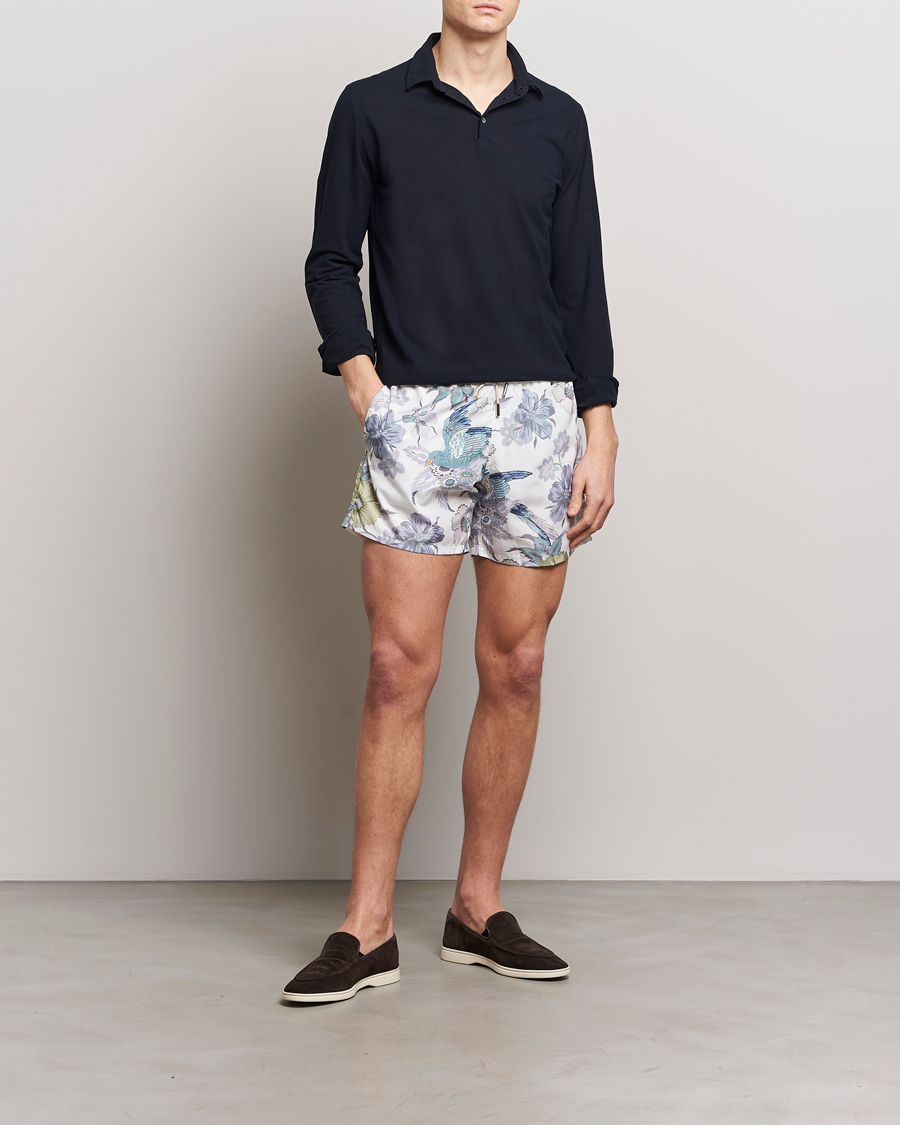 Herre | Badebukser | Etro | Floral Printed Swim Shorts Light Grey