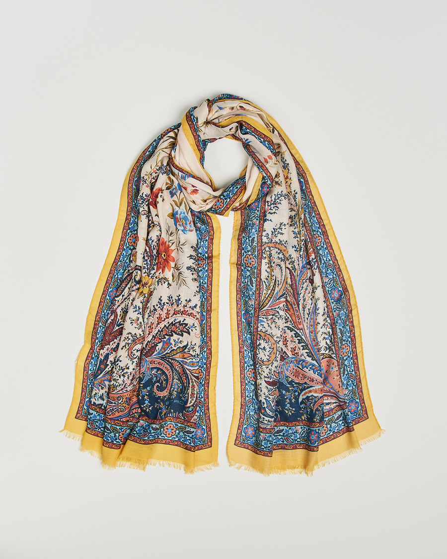 Herre | Etro Modal/Cashmere Printed Scarf Yellow | Etro | Modal/Cashmere Printed Scarf Yellow