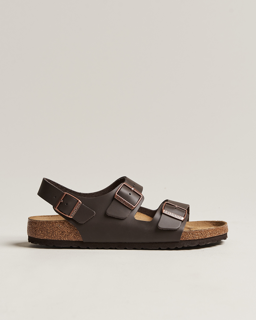 Herre | Sandaler & Hjemmesko | BIRKENSTOCK | Milano Classic Footbed Dark Brown Leather