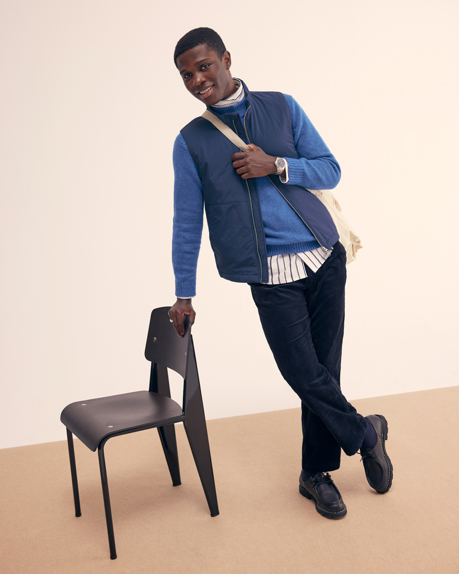 Herre | Jakker | NN07 | Zack Recycled Vest Navy Blue