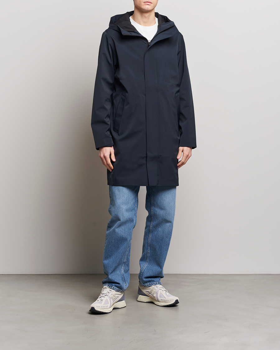 Herre | Jakker | NN07 | Knox Hooded Coat Navy Blue