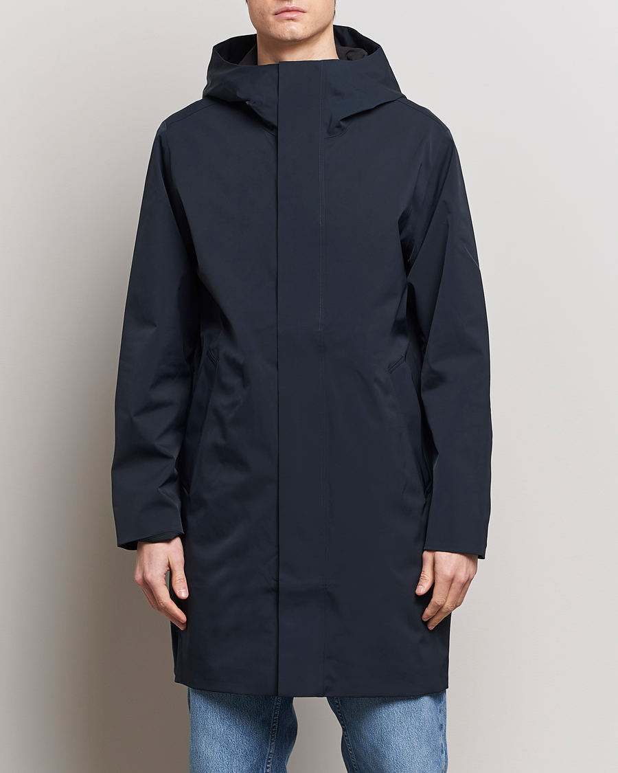 Herre | Efterårsjakker | NN07 | Knox Hooded Coat Navy Blue