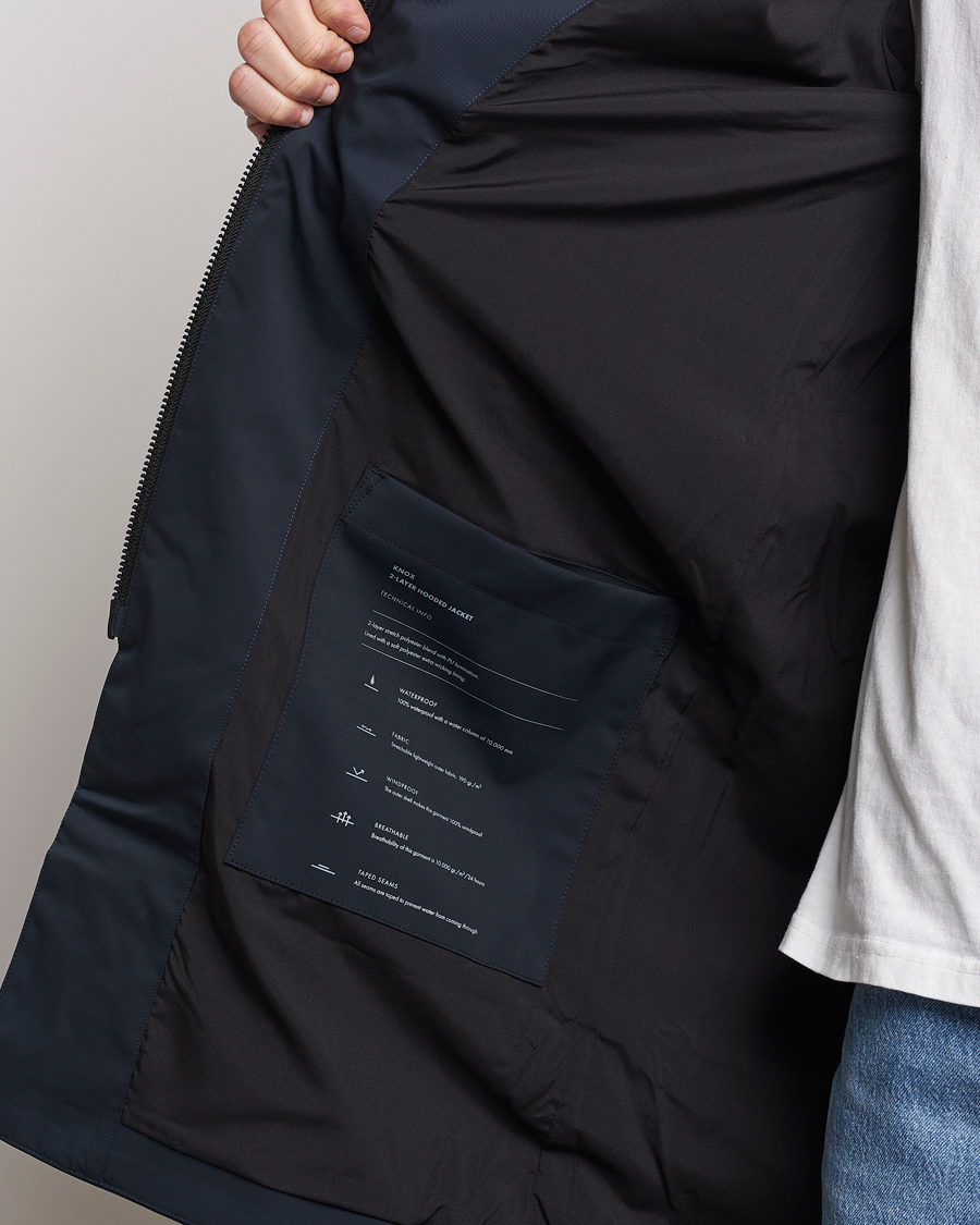 Herre | Jakker | NN07 | Knox Hooded Coat Navy Blue