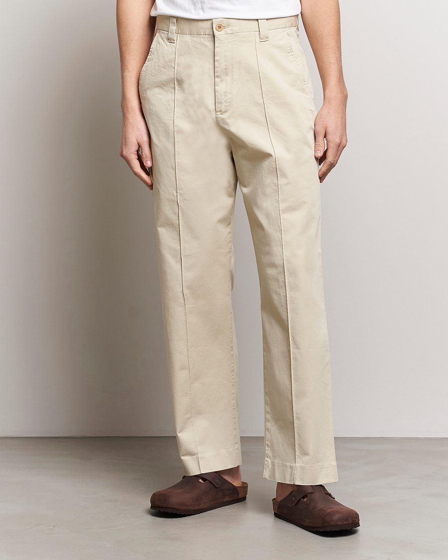 Herre | Afdelinger | NN07 | Tauber Pleated Trousers Ecru