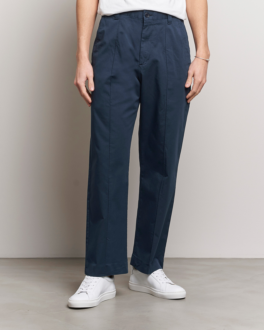 Herre | Afdelinger | NN07 | Tauber Pleated Trousers Navy Blue