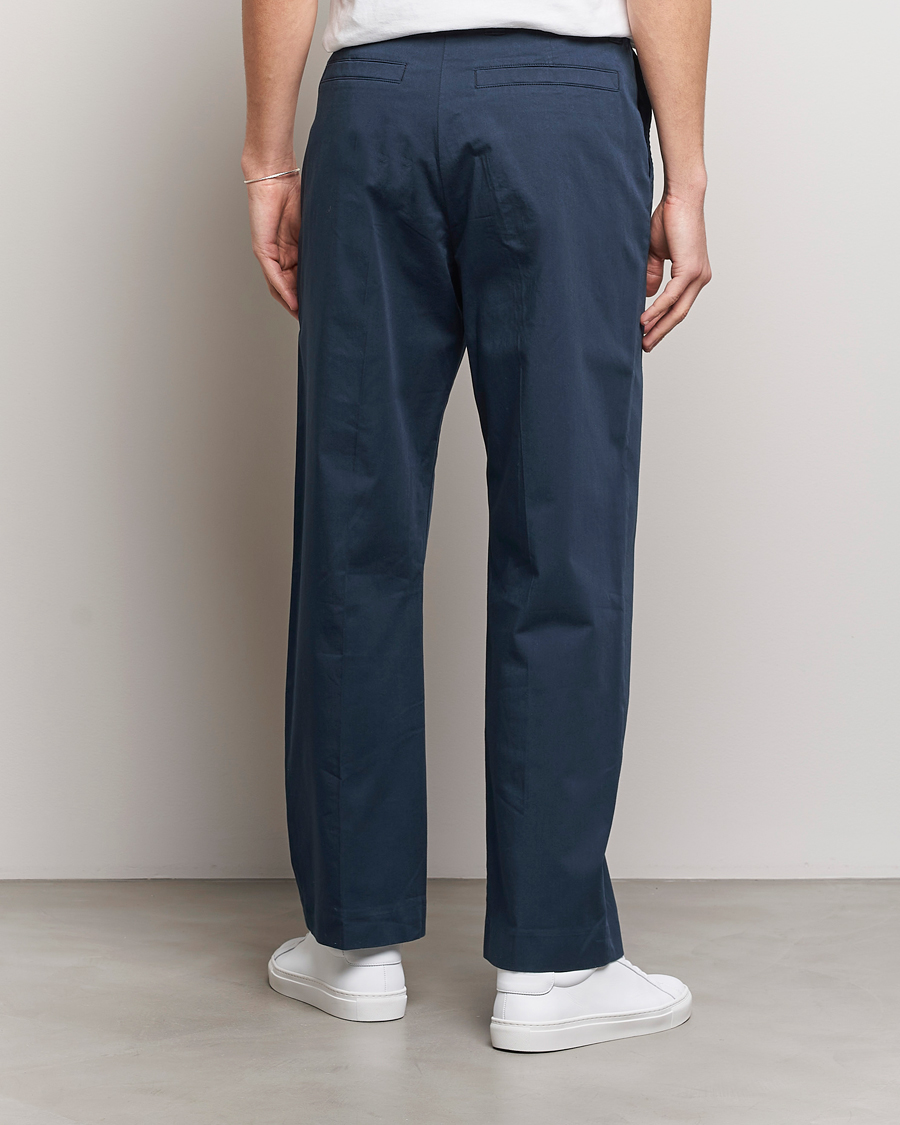 Herre | Bukser | NN07 | Tauber Pleated Trousers Navy Blue
