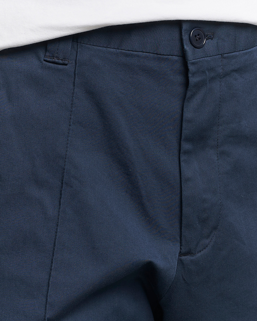 Herre | Bukser | NN07 | Tauber Pleated Trousers Navy Blue