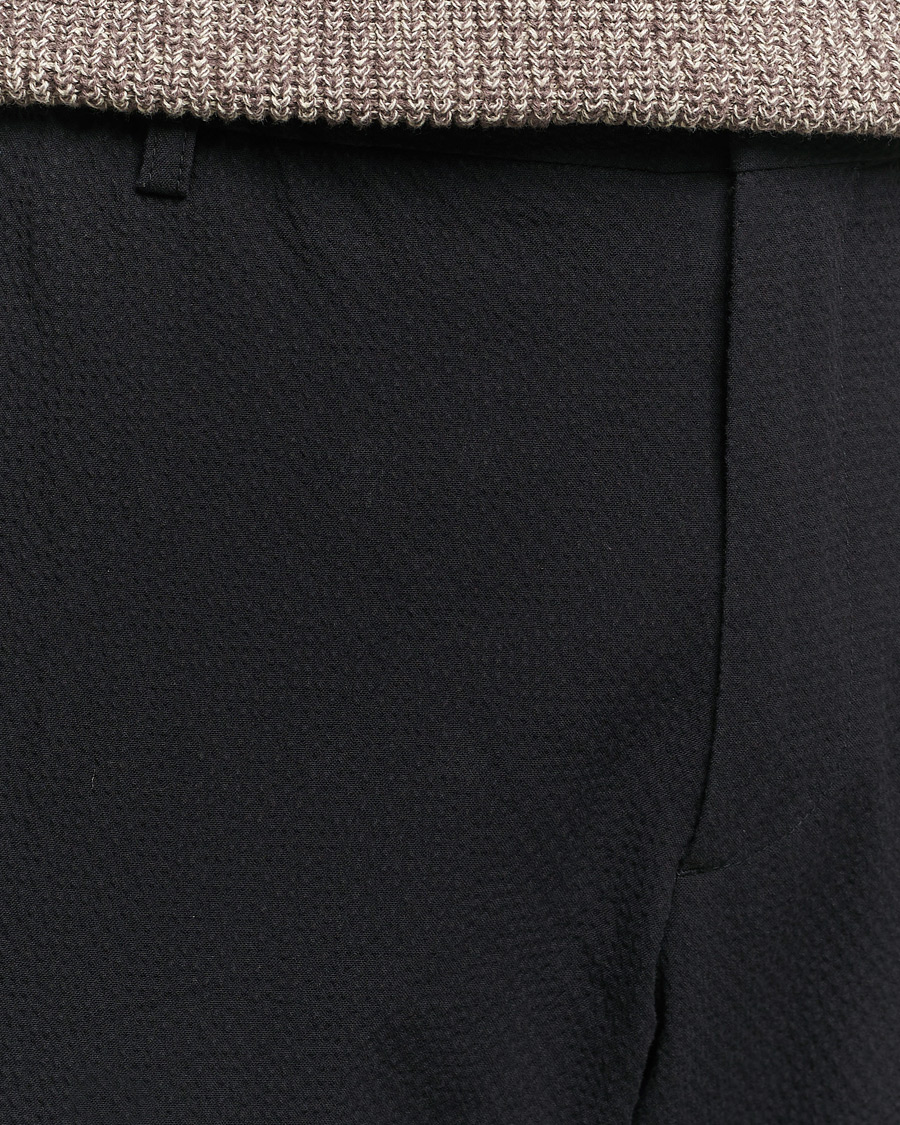 Herre | Bukser | NN07 | Billie Seersucker Drawstring Trousers Black