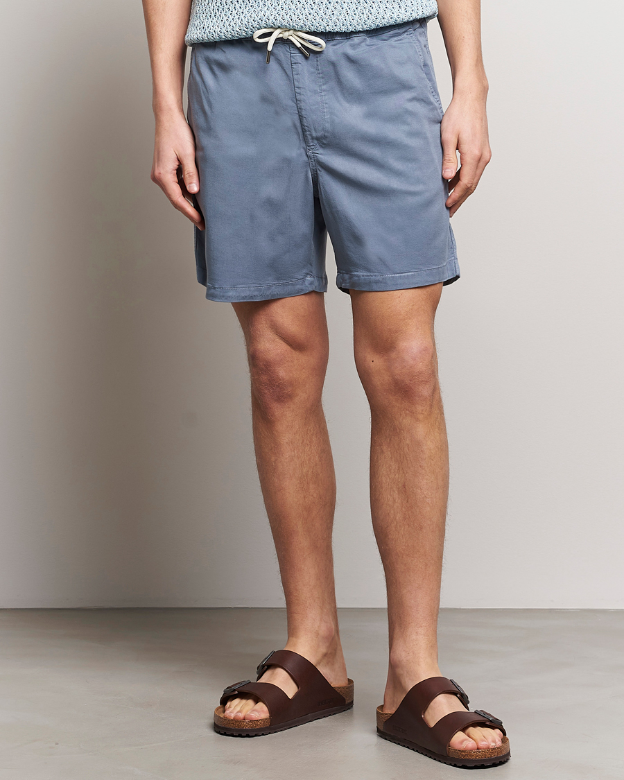 Herre | Tøj | NN07 | Gregor Tencel Drawstring Shorts Swedish Blue