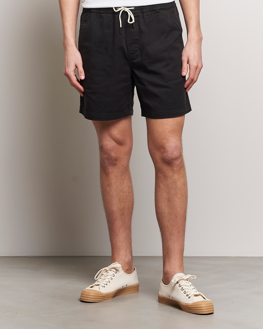 Herre | Drawstringshorts | NN07 | Gregor Tencel Drawstring Shorts Black