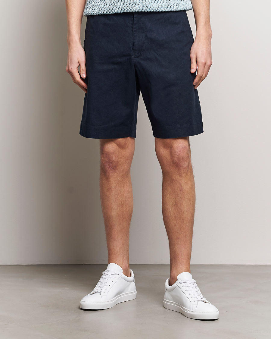 Herr |  | NN07 | Billie Linen Shorts Navy Blue