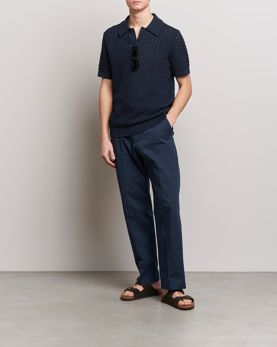 Herre | Polotrøjer | NN07 | Manuel Structured Polo Navy Blue