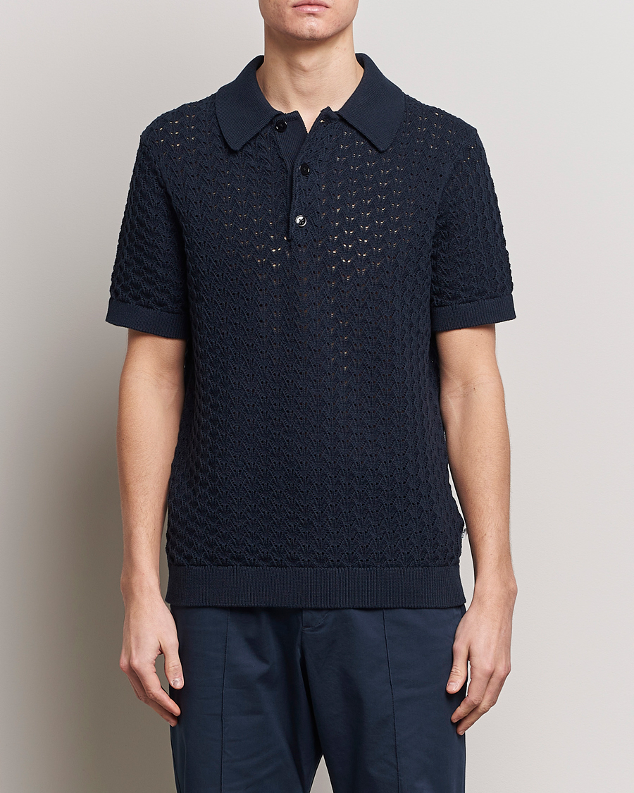 Herre | Kortærmede polotrøjer | NN07 | Manuel Structured Polo Navy Blue