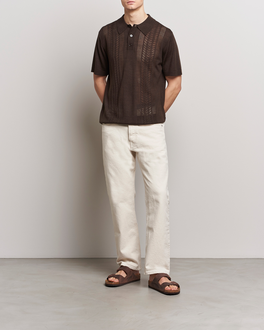 Herre | Polotrøjer | NN07 | Thor Knitted Polo Slate Brown