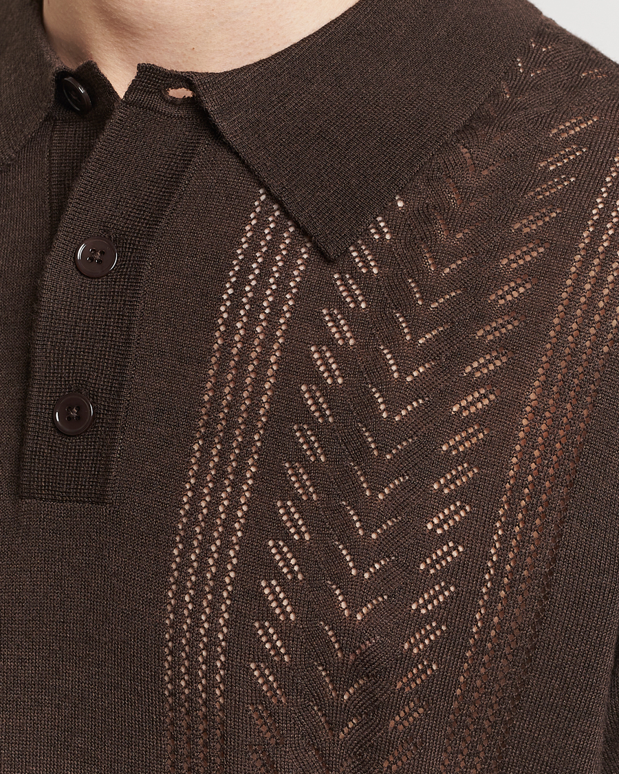 Herre | Polotrøjer | NN07 | Thor Knitted Polo Slate Brown