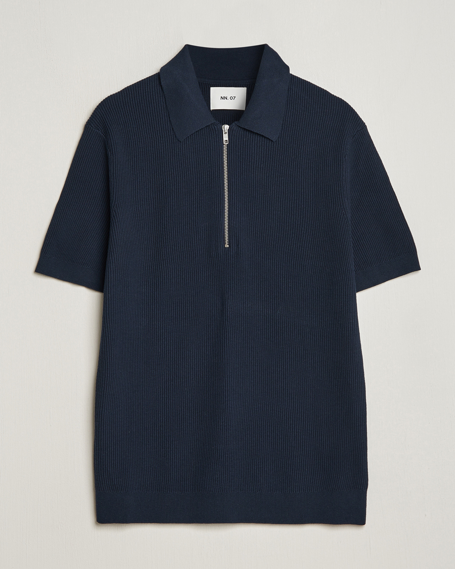 Herre | Polotrøjer | NN07 | Hansie Zip Polo Navy Blue