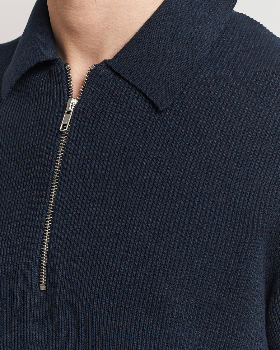 Herre | Polotrøjer | NN07 | Hansie Zip Polo Navy Blue