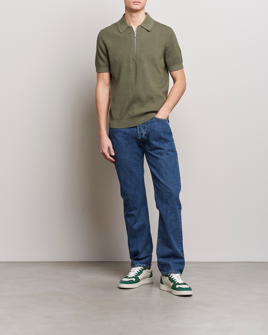 Herre | Polotrøjer | NN07 | Hansie Zip Polo Capers Green